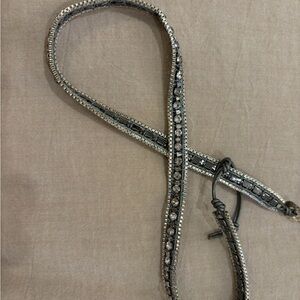 Nakamol Embellished wrap bracelet in Gunmetal Gray